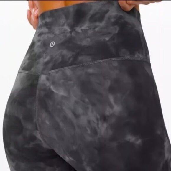 Lululemon Women Align Diamond Dye Pitch Grey Graphite High-Rise Short 6" Size 0 - Picture 4 of 7